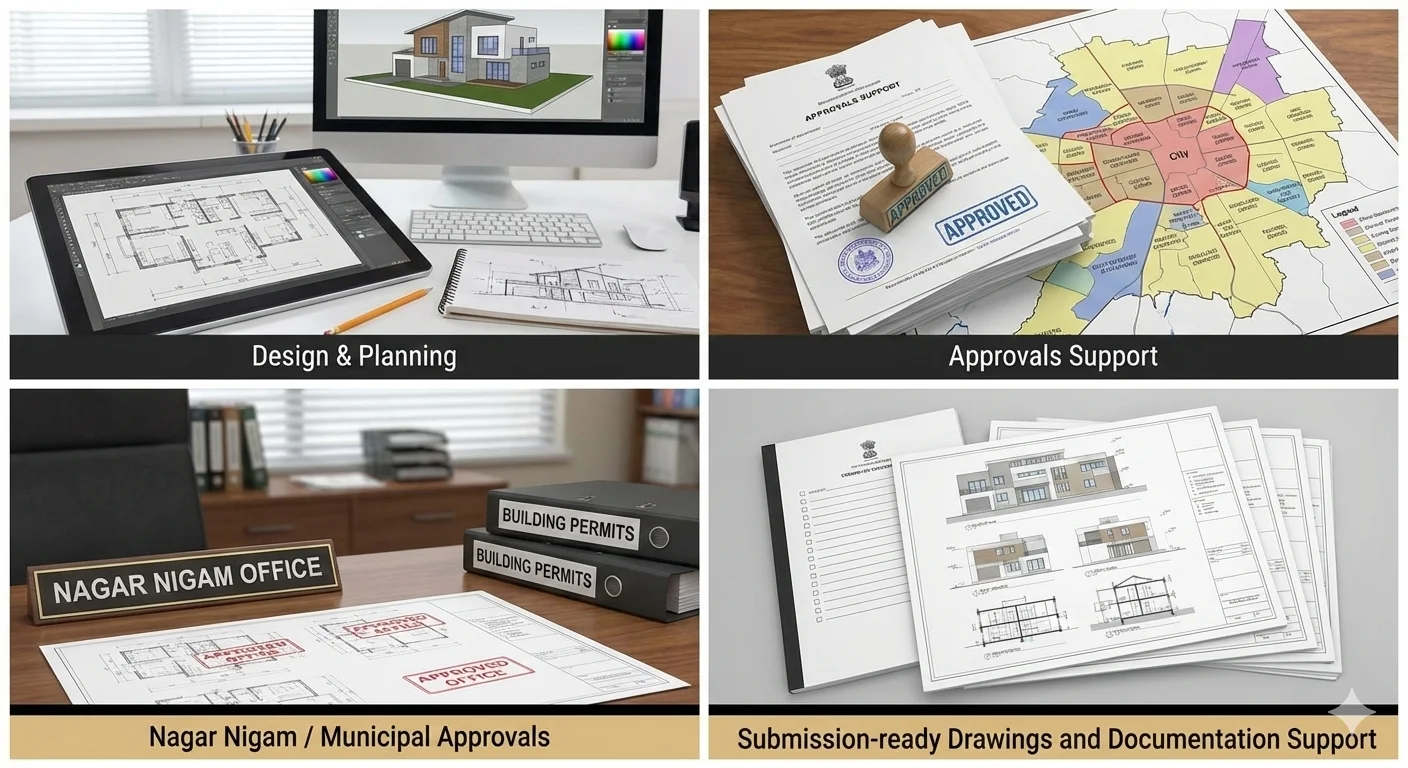 Nagar Nigam and municipal approvals support